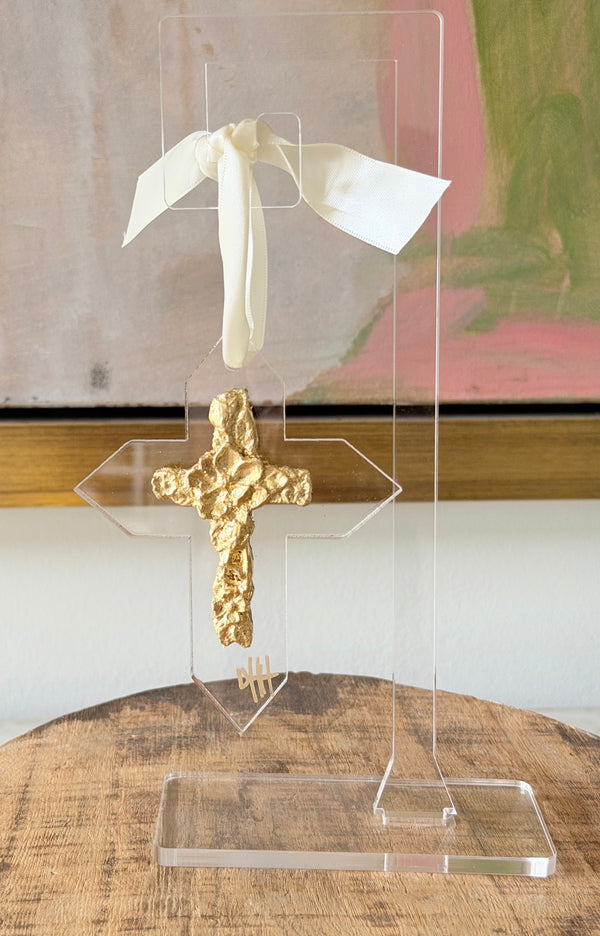 Ornament- Flower Cross (Cut Out Acrylic Cross)