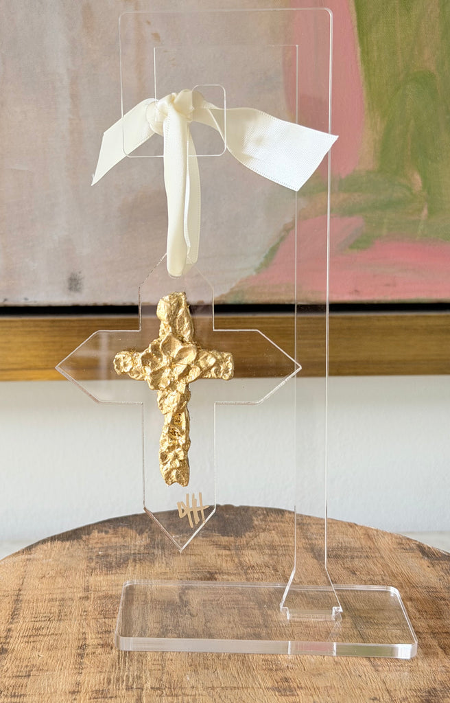 Ornament- Flower Cross (Cut Out Acrylic Cross)