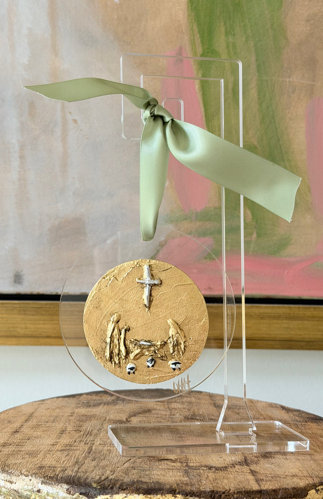 Nativity Gold Leaf Ornament