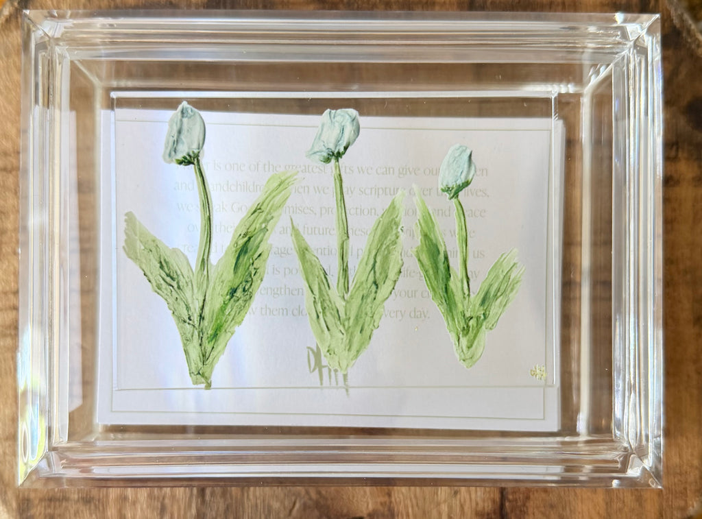 Children's Scripture Box- Blue Tulips