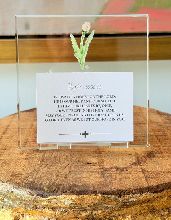 Scripture Stand with Tulip