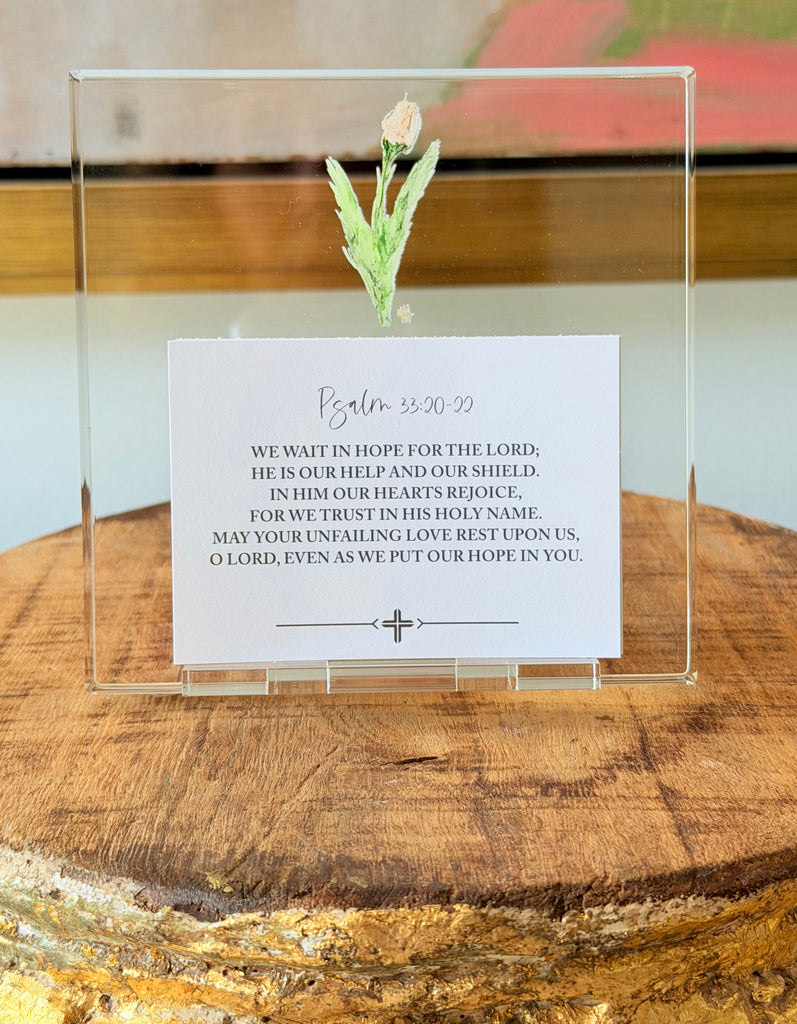 Scripture Stand with Tulip