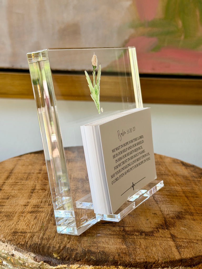 Scripture Stand with Tulip