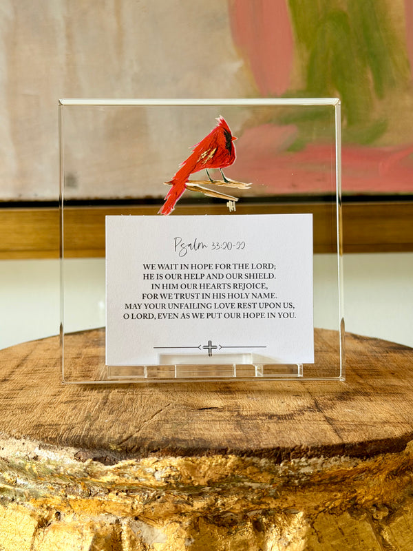 Scripture Stand with Cardinal