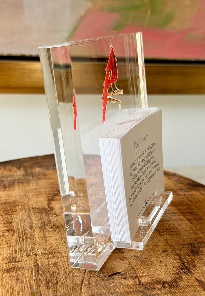Scripture Stand with Cardinal