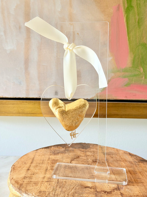 Heart Silhouette Gold Leaf