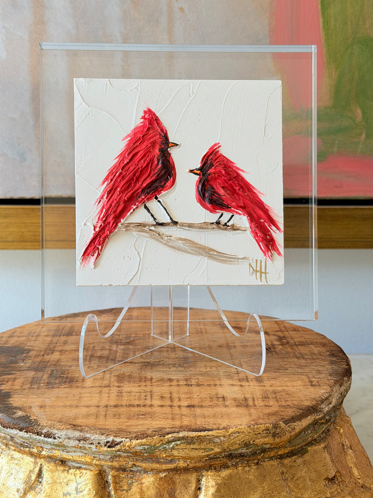 Cardinals on Acrylic Block