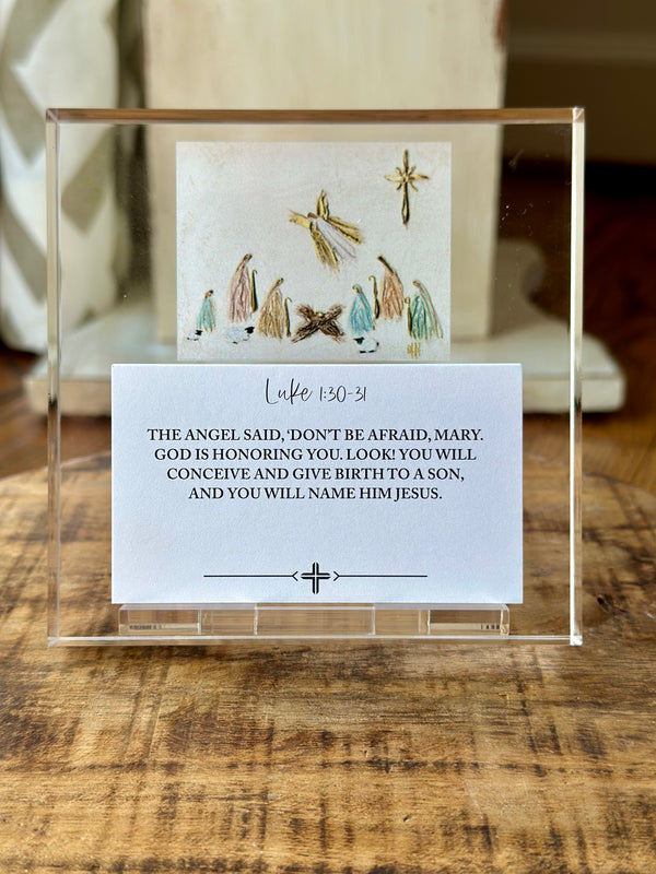 Nativity 30 days of Scripture on Acrylic