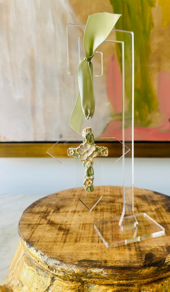 Christmas- Flower Cross Ornament