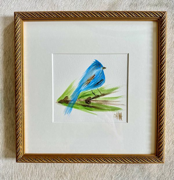 Watercolor Blue Bird l