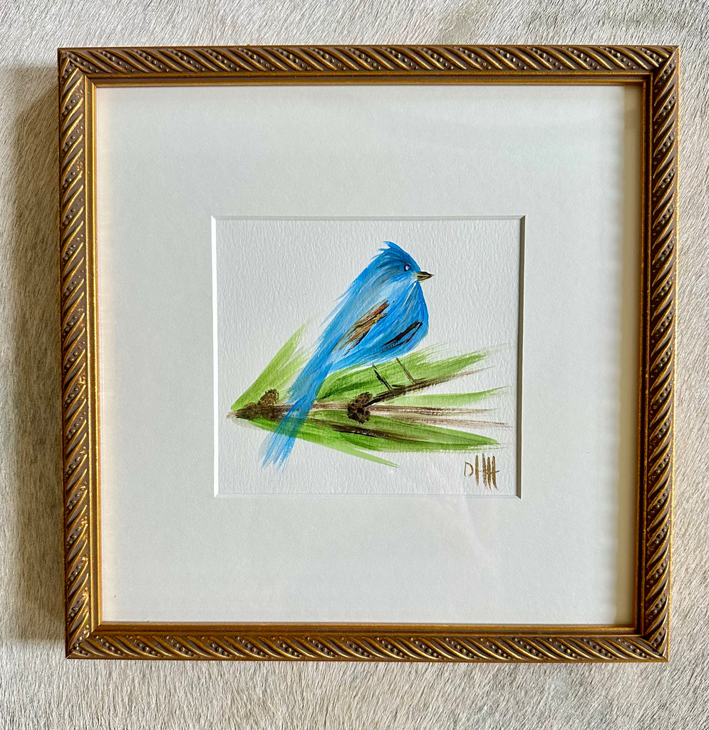 Watercolor Blue Bird l
