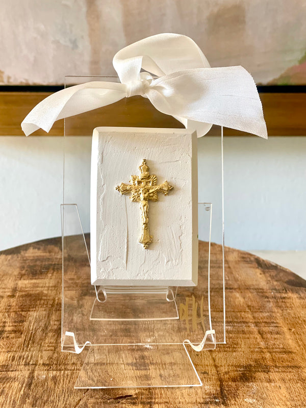 Rectangle Crucifix Intaglio Ornament